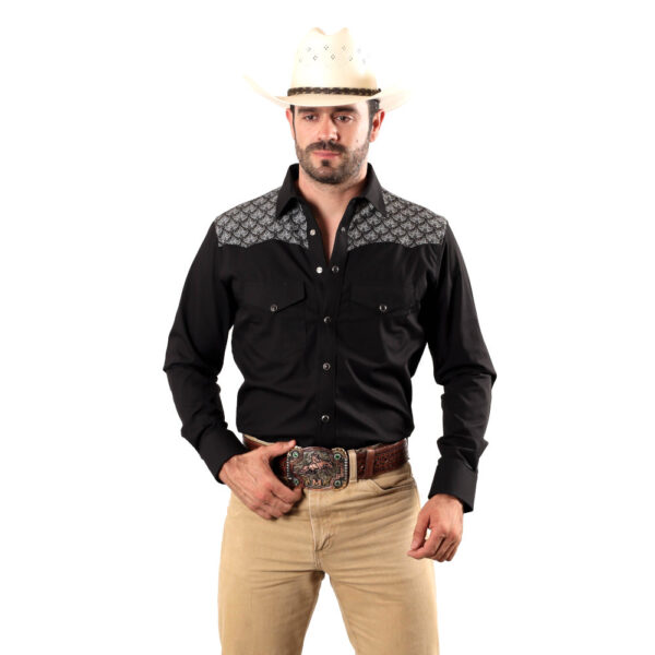 Camisa Vaquera Rodeo Negra R01