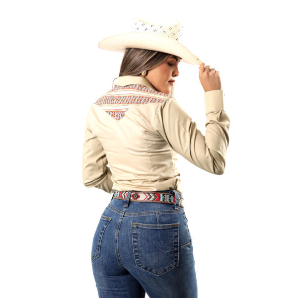 Camisa Vaquera Rodeo Beige R01 - Imagen 2