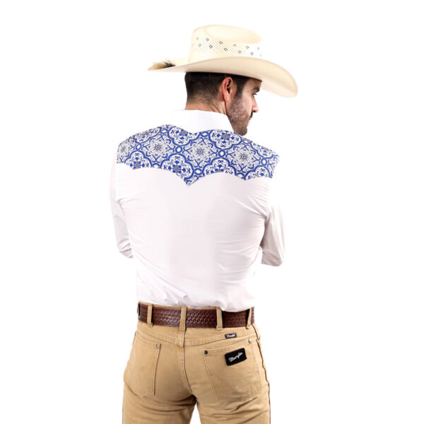 Camisa Vaquera Rodeo Blanco R01 - Imagen 2