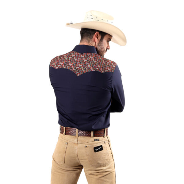 Camisa Vaquera Rodeo Marino R01 - Imagen 3