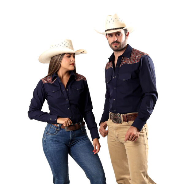 Camisa Vaquera Rodeo Marino R01 - Imagen 3