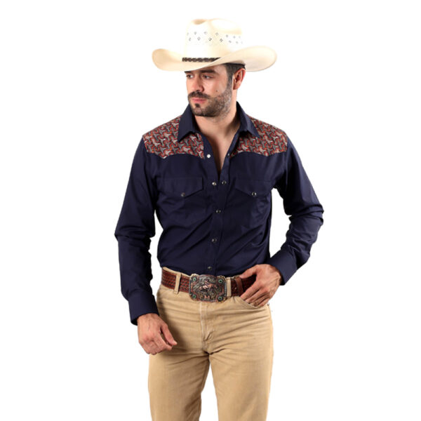 Camisa Vaquera Rodeo Marino R01 - Imagen 2
