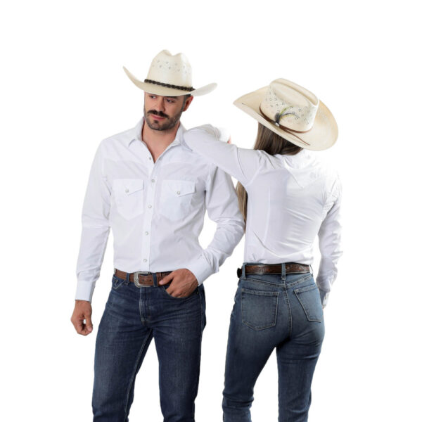 Camisa Vaquera Básica Blanca R01 - Imagen 3