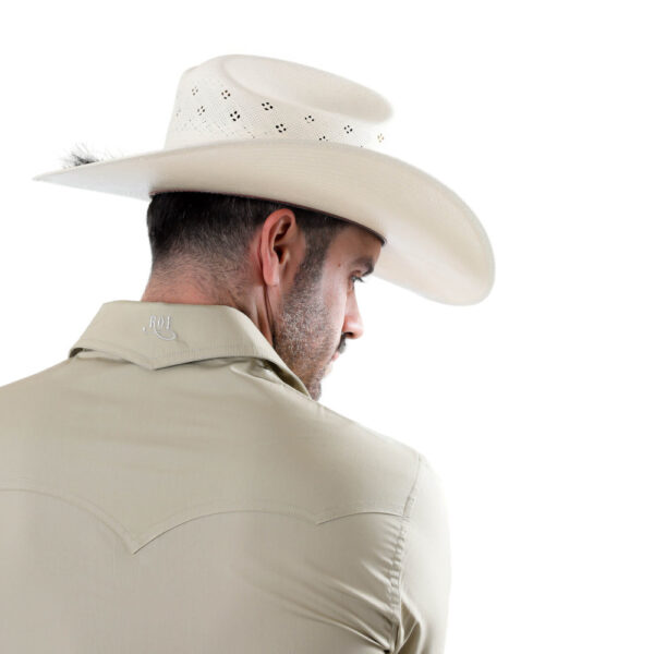 Camisa Vaquera Básica Beige R01 - Imagen 2