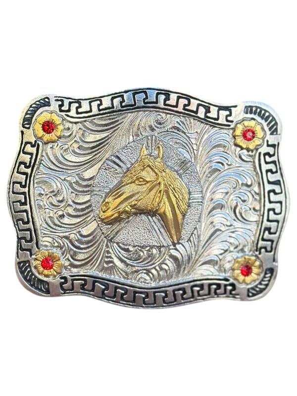 Hebilla Caballo Gris