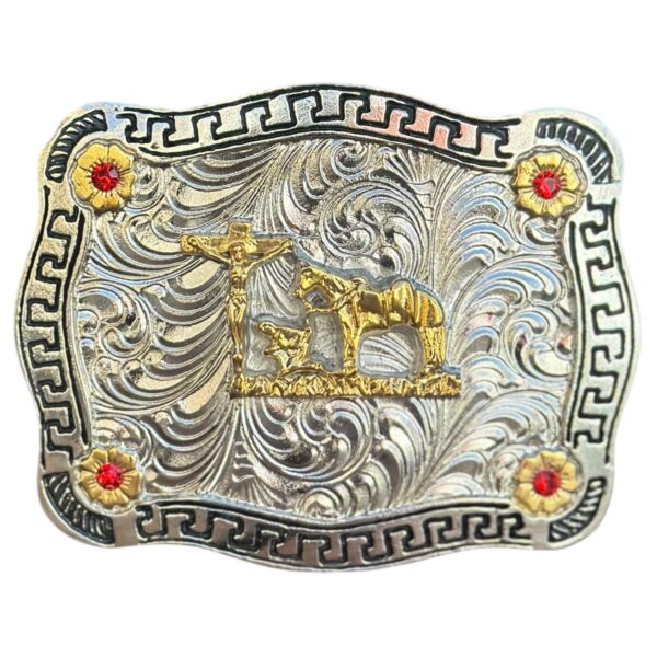 Hebilla Caballo/Cruz Gris