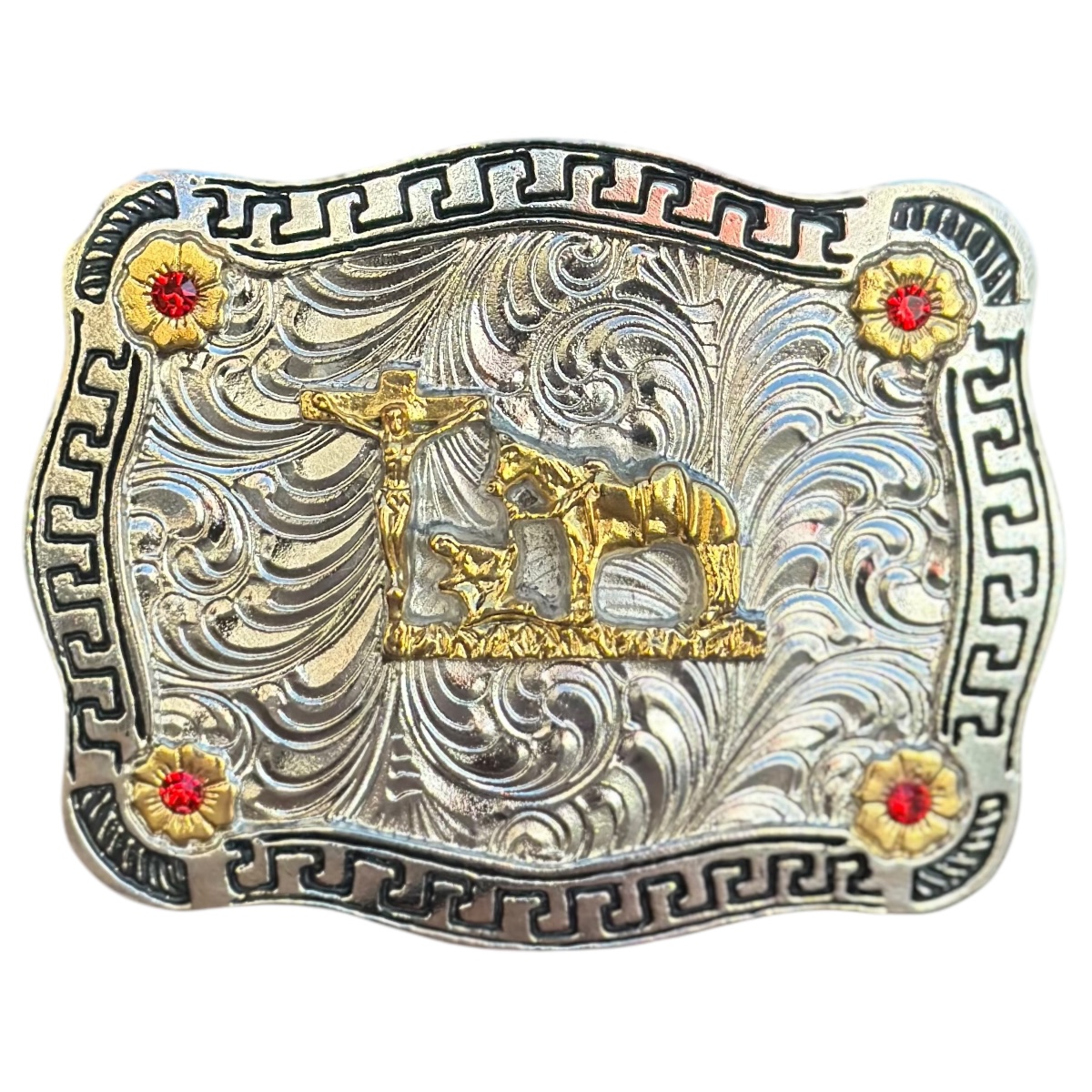 Hebilla Caballo/Cruz Gris