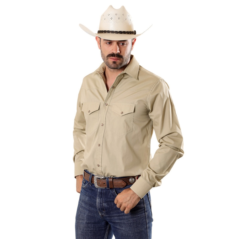 Camisa Vaquera Rancho Cero Uno Café