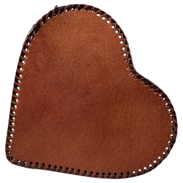 Bolso Corazón Cincelado Mediano Café