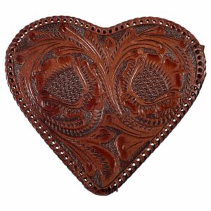 Bolso Corazón Cincelado Mediano Café