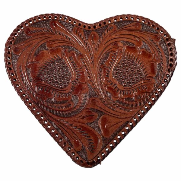 Bolso Corazón Cincelado Mediano Café