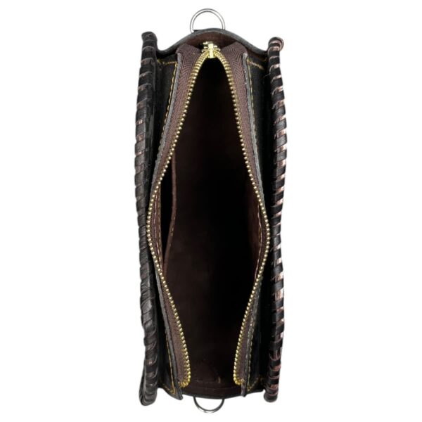 Bolso Corazón Cincelado Mediano Negro
