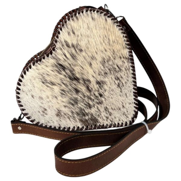 Bolso Corazón Pelo Mediano Marrón