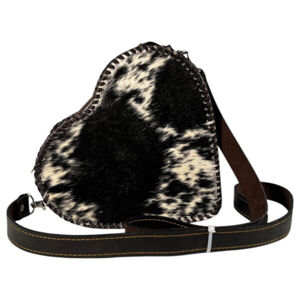 Bolso Corazón Pelo Mediano Negro