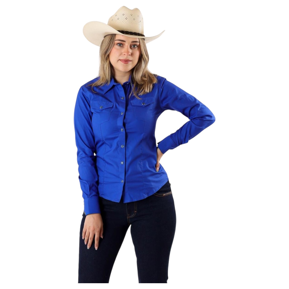 Camisa Básica Azul Rey R01