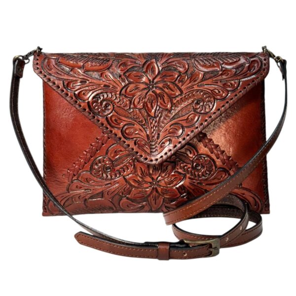 Bolso Cincelada Grande Marrón