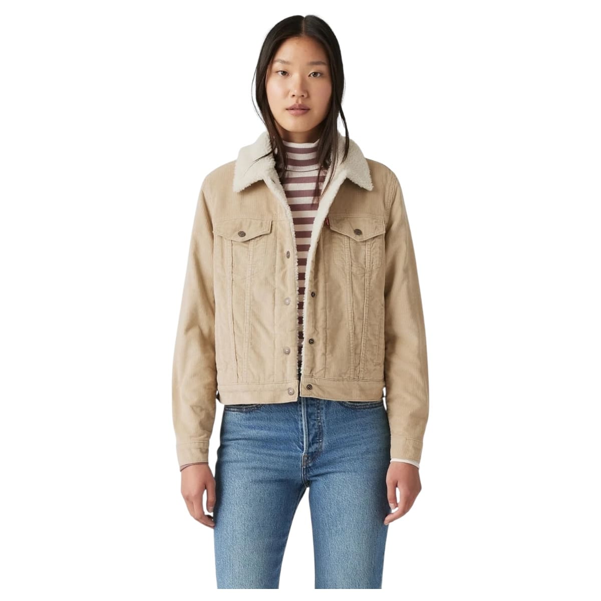 Levis Sherpa Dama Pana Beige