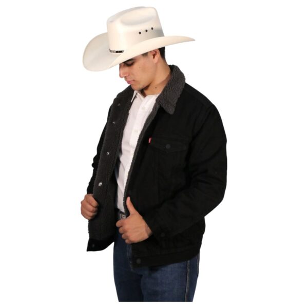 Chamarra Levis Trucker Negra Caballero