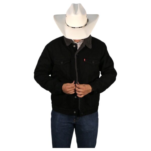 Chamarra Levis Trucker Negra Caballero