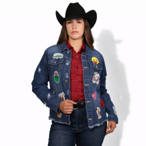 Chamarra de Mezclilla con Parches