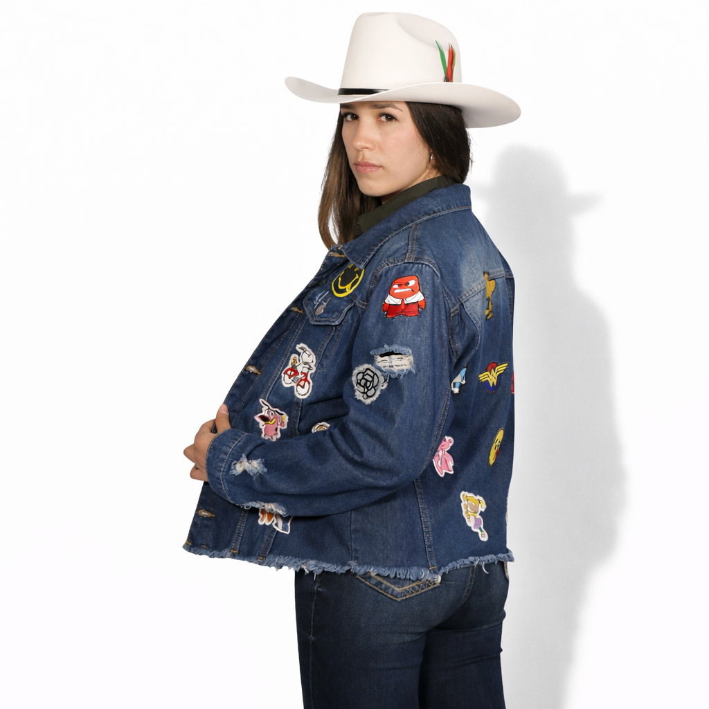 Chamarra de Mezclilla con Parches