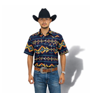 Camisa Marino con Grecas Lost Calf