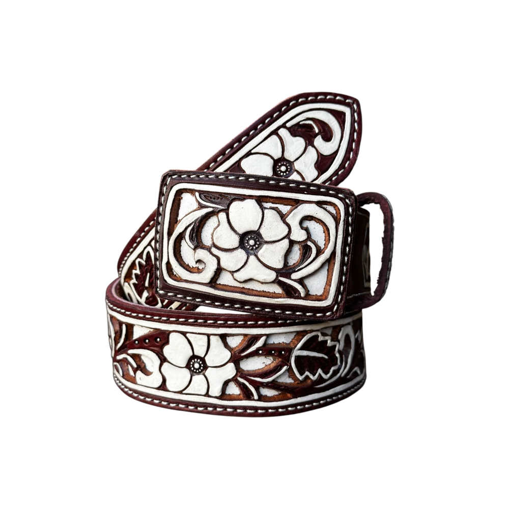 Cinto cincelado troquelado - flores