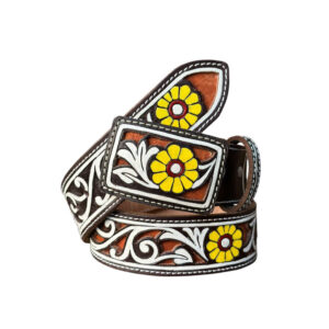 Cinto cincelado troquelado - flores