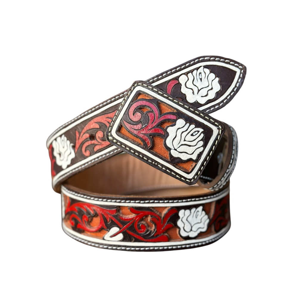 Cinto cincelado troquelado - flores
