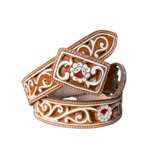 Cinto cincelado troquelado - flores