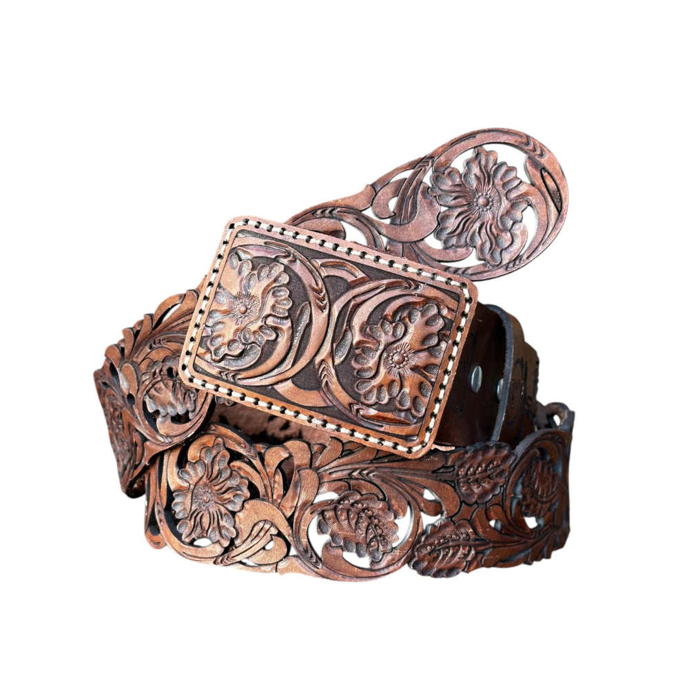 Cinturón Troquelado Flores - Mod.1