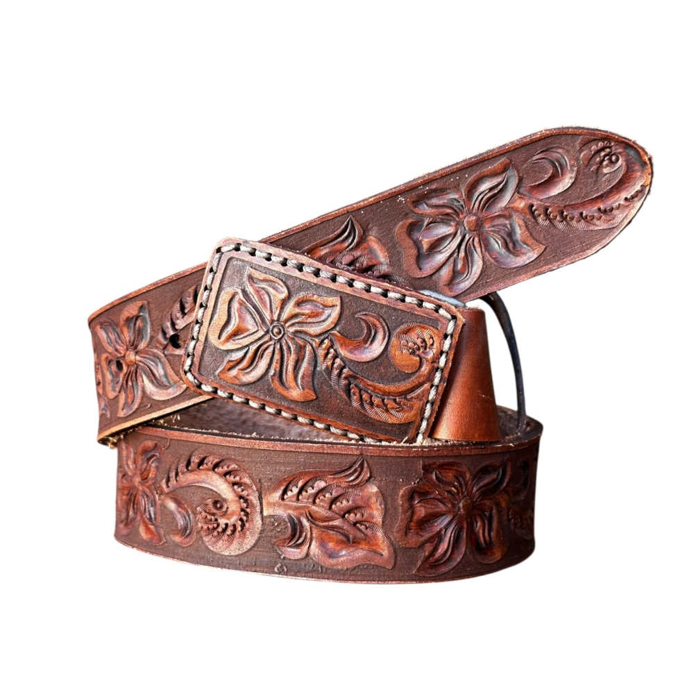 Cinturón Cincelado Flores