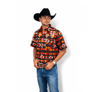 Camisa Café con Grecas Lost Calf