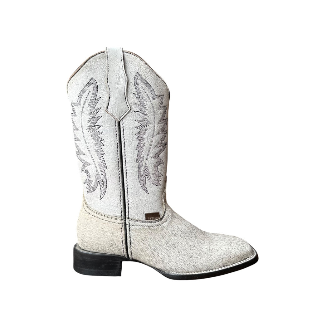 Bota Bucefalo con Pelo - Blanca