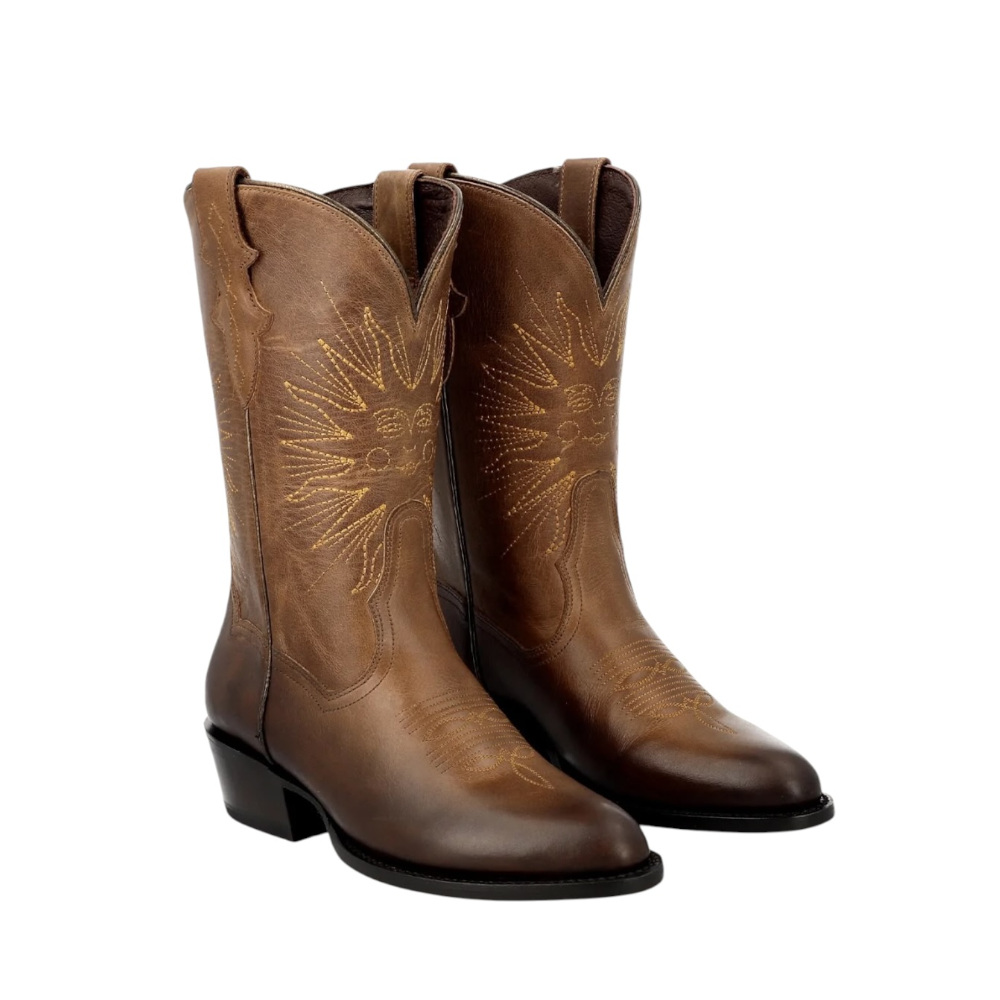 Bota Vaquera Jaca Solei Oval - Tan