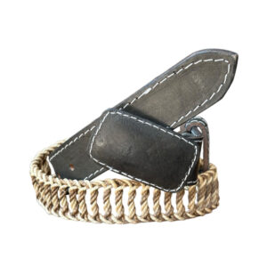 Cinturón Infantil de Soga Hebilla Rectangular - Negro
