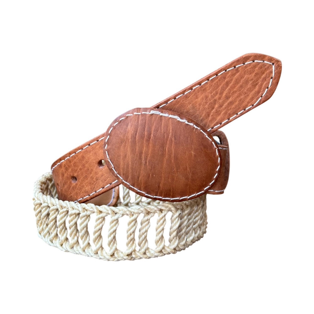 Cinturón Infantil de Soga Hebilla Oval - Miel