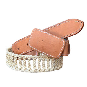 Cinturón Infantil de Soga Hebilla Rectangular - Miel